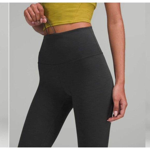 Lululemon Wunder Train High-RiseCrop 23" (Womens Size 10) Dark Gray - Picture 1 of 9